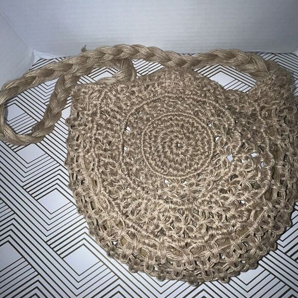 Woven Straw‎ Bag Braided Jute Shoulder Handbag - Picture 3 of 11